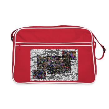 Partikel-Kollision - Retro Tasche - Rot/Weiß - Vorne