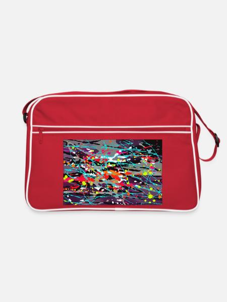improvpmj - Retro Tasche - Rot/Weiß