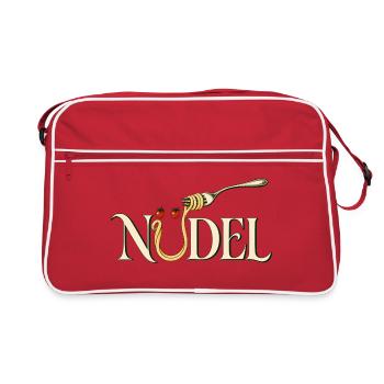 Nudelwort - Retro Tasche - Rot/Weiß - Vorne