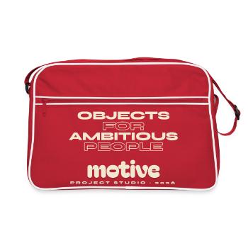Objekte für ehrgeizige Menschen - Retro Tasche - Rot/Weiß - Vorne