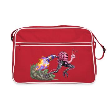 Flamejet Snail Robo Drive - Retro Tasche - Rot/Weiß - Vorne