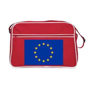 EU-Flagge - Retro Tasche - Rot/Weiß - Vorne