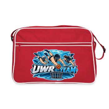 UWR Team Wasserrugby Logo - Retro Tasche - Rot/Weiß - Vorne