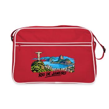 Rio Panorama City - Retro Tasche - Rot/Weiß - Vorne