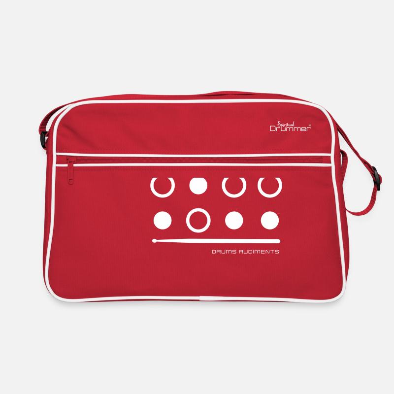 Paradiddle White - Sac Retro - rouge/blanc