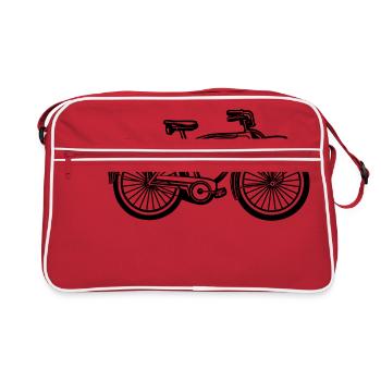 Plage croiseur vélo 01_schwarz - Sac Retro - rouge/blanc - Devant