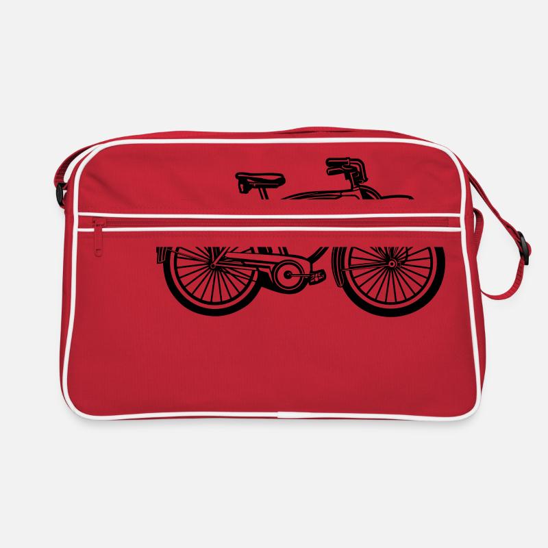 Plage croiseur vélo 01_schwarz - Sac Retro - rouge/blanc