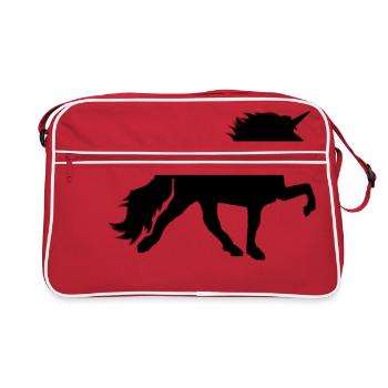Unicorn bumper black - Retro Bag - red/white - Front