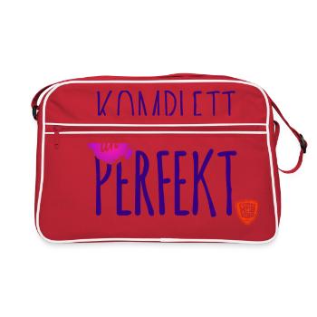 KOMPLETT unPERFEKT - Retro Tasche - Rot/Weiß - Vorne