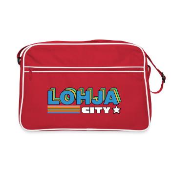 Lohja City Retro Neon - Retro Tasche - Rot/Weiß - Vorne