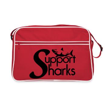 Support Sharks - Retro Bag - red/white - Front