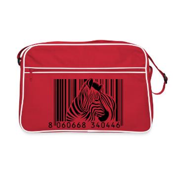 code à barres zèbre - Sac Retro - rouge/blanc - Devant