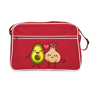 Avocado Meets Garlic - Retro Bag - red/white - Front
