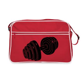 Poids de gymnastique Dumbel - Sac Retro - rouge/blanc - Devant