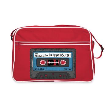 Retro Tape - die nervigsten Weihnachtslieder 90min - Retro Tasche - Rot/Weiß - Vorne