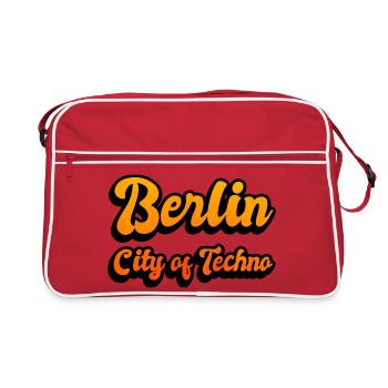 Berlin city of techno - Retro Bag - red/white - Front