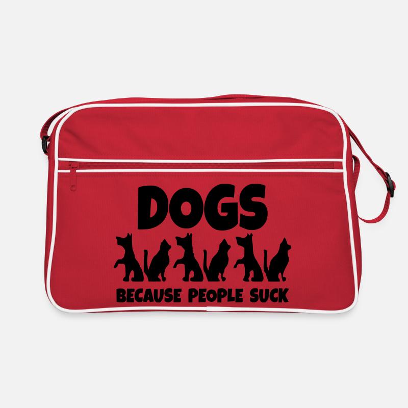 Chiens. Parce que les gens sont stupides ! * Sac Retro