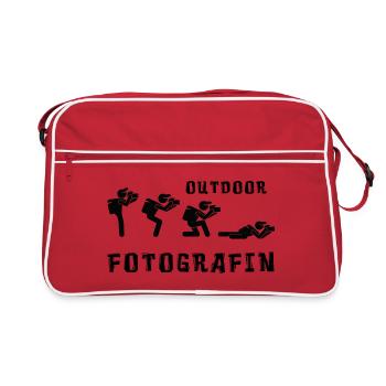 Outdoor Fotografin - Retro Tasche - Rot/Weiß - Vorne