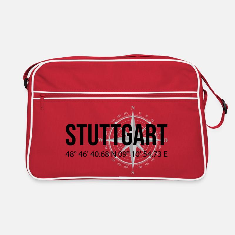 Koordinaten Stuttgart Retro Tasche