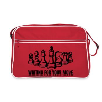 Chess Player Saying - Retro Bag - red/white - Front