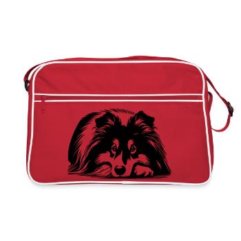 Sheltie - Retro Bag - red/white - Front