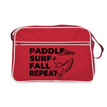 Surfeur drôle - Sac Retro - rouge/blanc - Devant