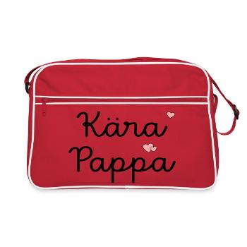 Lieber Papa, - Retro Tasche - Rot/Weiß - Vorne