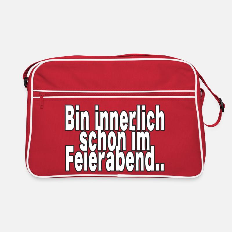 Innerlich schon nach Feierabend Retro Tasche