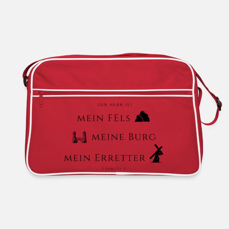 2 Samuel,22 Rock, Castle, Savior Retro Bag