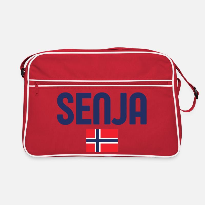 Senja Nordic Flag Typography Retro Bag