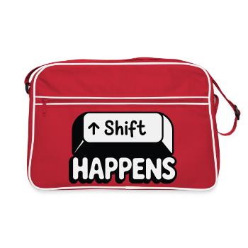 Shift Happens - Retro Bag - red/white - Front
