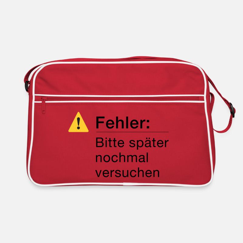 Fehler: Bitte noch einmal versuchen, Informatik Retro Tasche