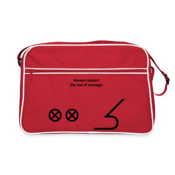Proue avant - Capitaine de voilier maritime - Sac Retro - rouge/blanc - Devant