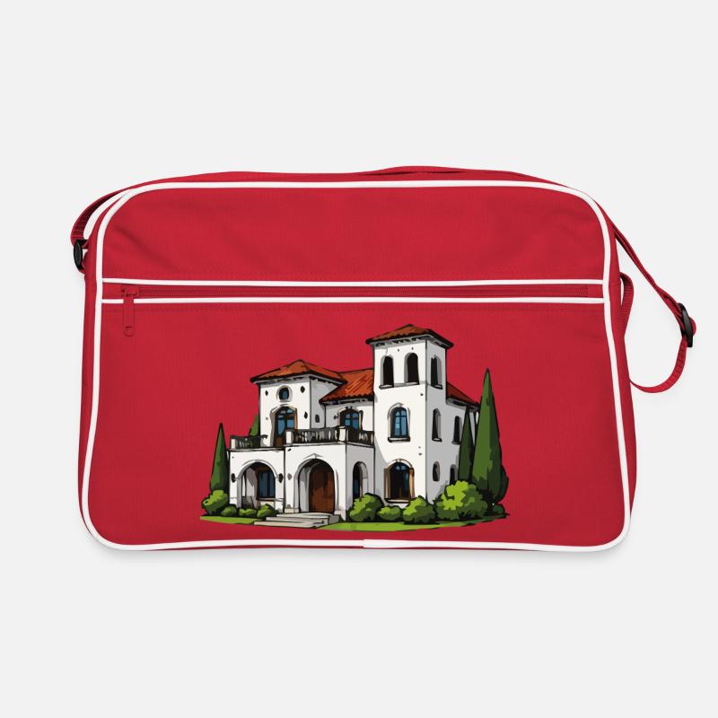 Mediterranean villa wing Retro Bag