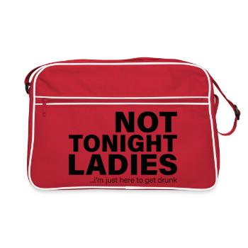 Pas ce soir Chemise de fête bourrée - Sac Retro - rouge/blanc - Devant