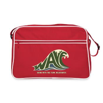 WAVE – I Swim With the Current, But Reluctantly - Retro Bag - red/white - Front