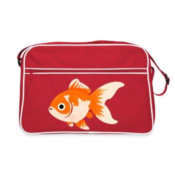 Comet Goldfish Cartoon Splash - Retro Bag - red/white - Front