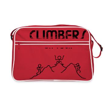 Climbing mountains - Climbers on Tour - Retro Bag - red/white - Front