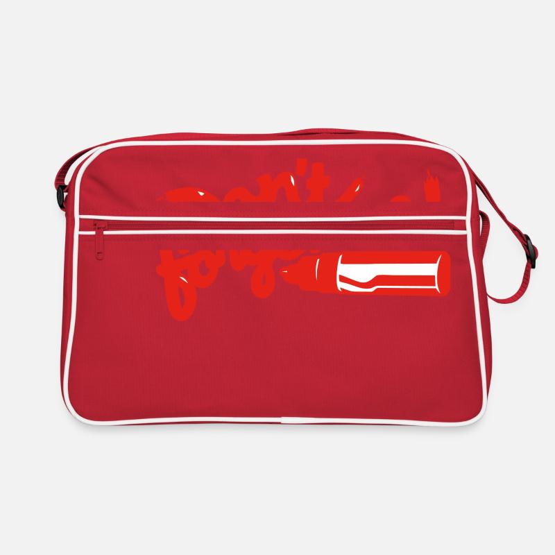 Please don't forget - Don't forget me - Retro Bag - red/white