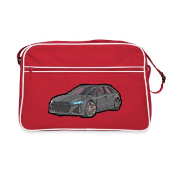 Grey Sports Estate Racing Flair - Retro Bag - red/white - Front