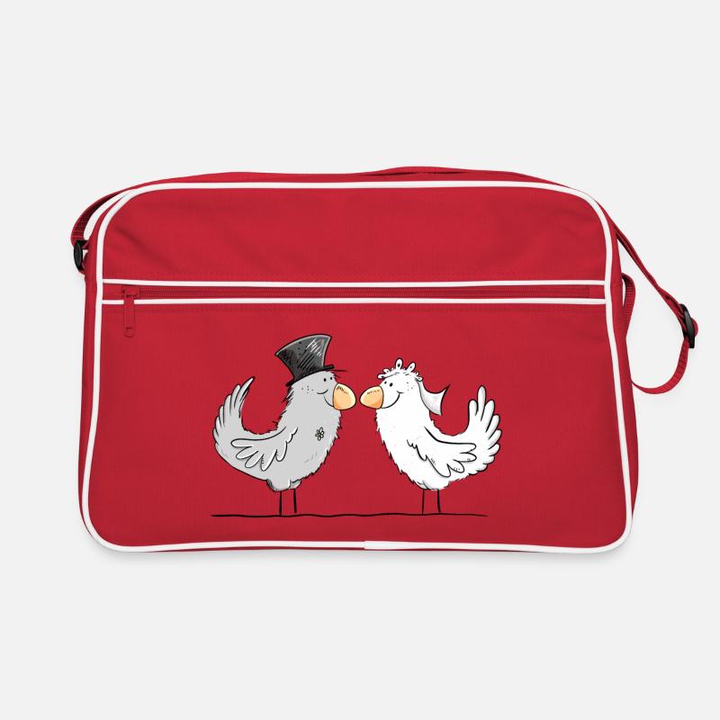 Heureux mariés - Sac Retro - rouge/blanc