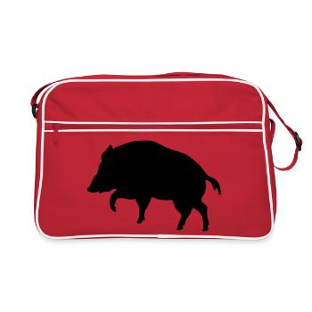 sanglier - Sac Retro - rouge/blanc - Devant