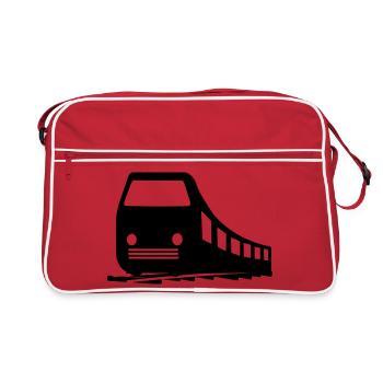 Logo du train - Sac Retro - rouge/blanc - Devant