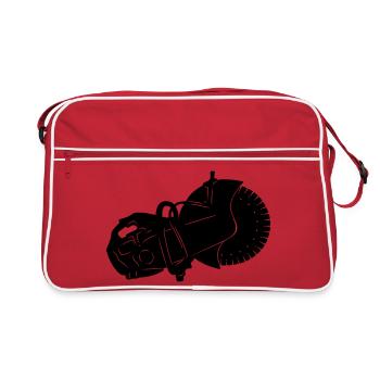 stone sawing stone sawing machine - Retro Bag - red/white - Front