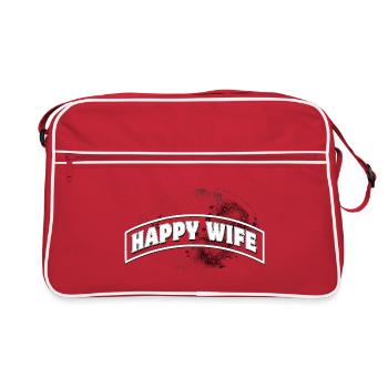 FEMME HEUREUSE Fond orageux - Sac Retro - rouge/blanc - Devant