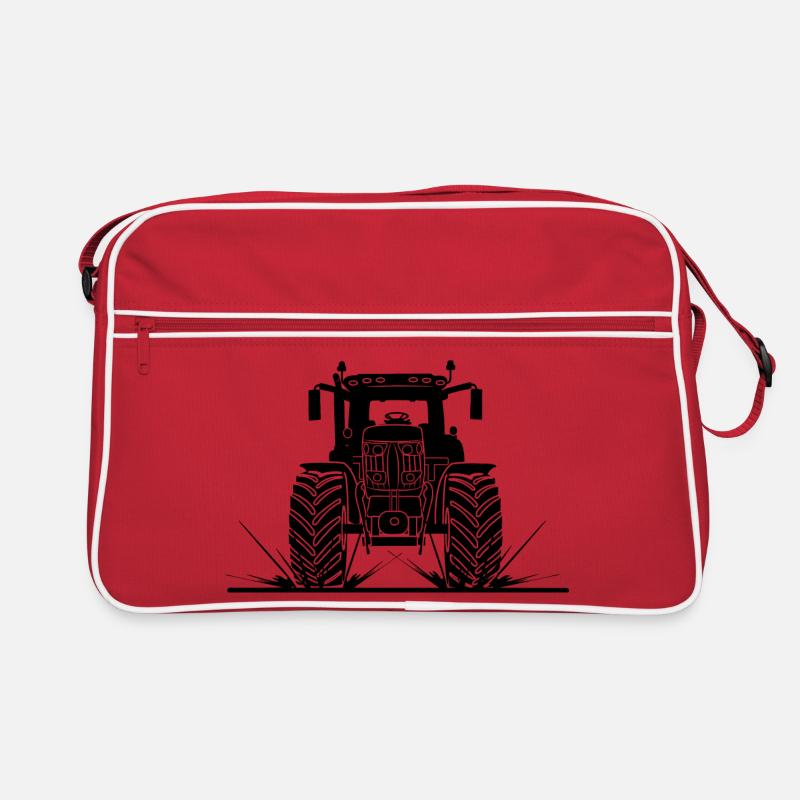Traktor durch Schlamm Retro Tasche