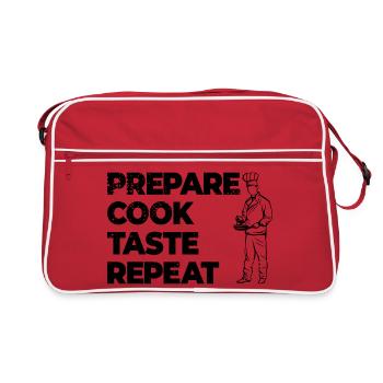 Motivation culinaire - Sac Retro - rouge/blanc - Devant