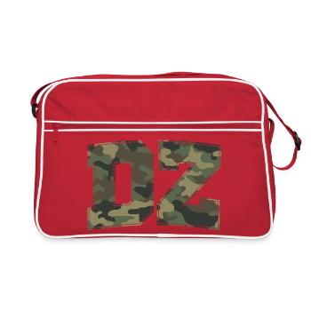 Lettre Camouflage Militaire 3D - Sac Retro - rouge/blanc - Devant