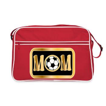 MAMAN - MAMAN JOUEUSE DE FOOTBALL - FOOTBALL - Sac Retro - rouge/blanc - Devant