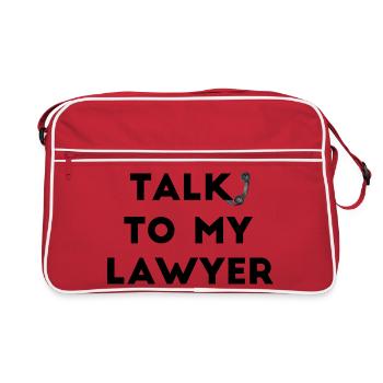 Talk To My Lawyer - Retro Bag - red/white - Front